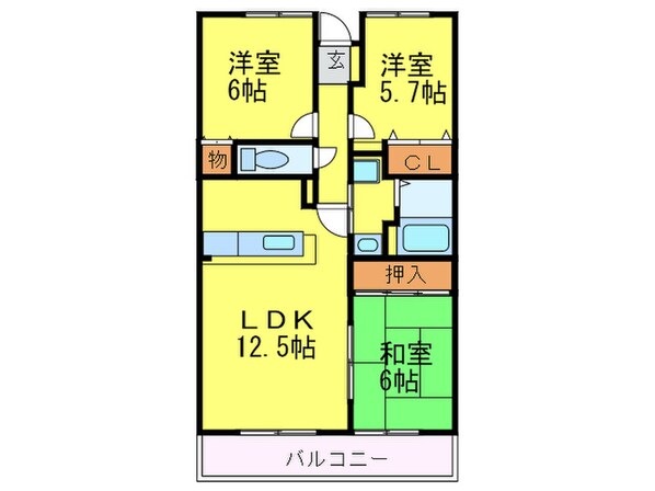 サンシティ野間の物件間取画像